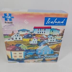 Re-marks Iceland 750 Piece Jigsaw Puzzle Made in‎ USA Mini Poster Included